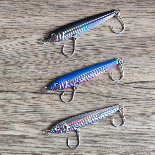 3 x Pcs Metal Lead Fishing Jig 40g/60g 3 Colors Combination Fishing Lures - Image 2