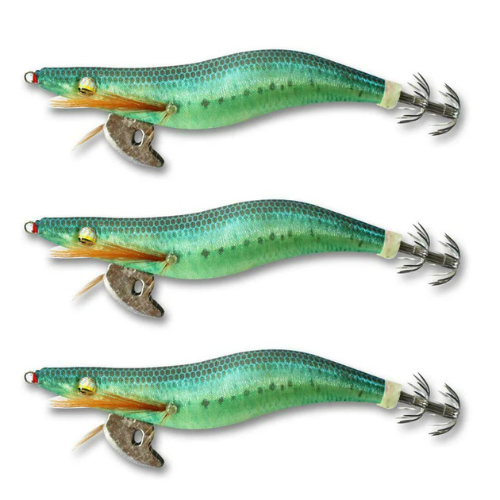 3 X High Quality Fishing Squid Jigs Popular Pilchard Colour 173
